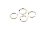 12mm Jump Rings - 24 Antique Silver Plated Brass Jump Rings (12x1.2mm) A0373