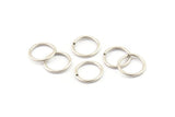 12mm Jump Rings - 24 Antique Silver Plated Brass Jump Rings (12x1.2mm) A0373