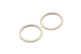 15mm Circle Connectors, 24 Antique Silver Plated Brass Circle Connectors (15x1x1mm) A4062