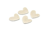 Silver Heart Blank, 8 Antique Silver Plated Brass Heart Blanks, Stamping Blanks (14x11x1mm) M854