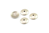 Silver Bead Cap, 50 Antique Silver Plated Brass Bead Caps (10mm) Brs 99 A0229