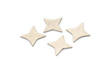 Silver Star Blank, 24 Antique Silver Plated Brass Star Shaped Blanks, Stamping Brass (13.5x10x0.60mm) A4317