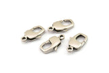Silver Parrot Clasp, 4 Antique Silver Plated Brass Huge Lobster Claw Clasp (19.7x9.8mm) Bs-1227--n0591