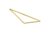 Brass Triangle Charm, Raw Brass Triangle Charms With 1 Loop (15x50x0.80mm) SMP1272