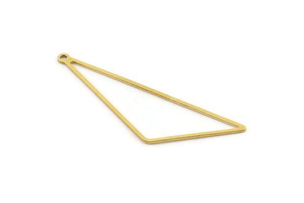 Brass Triangle Charm, Raw Brass Triangle Charms With 1 Loop (15x50x0.80mm) SMP1272