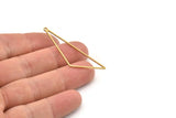 Brass Triangle Charm, Raw Brass Triangle Charms With 1 Loop (15x50x0.80mm) SMP1272