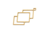 Brass Geometric Charm, 4 Raw Brass Earring Charms, Chevron Earrings With 1 Loop, Brass Findings (38x22x0.80mm) SMP1245