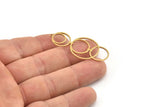 Brass Geometric Charm, 4 Raw Brass Earring Charms, Moon Charms, Circle Earrings With 1 Loop, Brass Findings (44x20x0.80mm) SMP1251