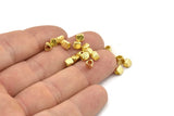 Brass Cube Beads, Raw Brass Spacer Cube Beads, Tiny Spacer Beads, Triangle Beads, Hammered Brass Cube Beads, Mini Cube Beads (4mm) N2481