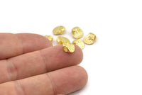Spacer Beads, Brass Findings, Brass Spacer, Necklace And Bracelet Findings, Hammered Brass Spacer Beads (8x7mm) N2471