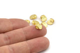 Spacer Beads, Brass Findings, Brass Spacer, Necklace And Bracelet Findings, Hammered Brass Spacer Beads (8x7mm) N2471