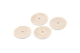Silver Round Connector, 12 Antique Silver Plated Brass Round Discs, Middle Hole Connectors, Bead Caps, Findings (16mm) Brs 66 A0445