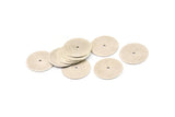 Silver Round Connector, 12 Antique Silver Plated Brass Round Discs, Middle Hole Connectors, Bead Caps, Findings (16mm) Brs 66 A0445
