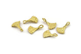 Brass Leaf Charm, Raw Brass Leaf Charms With 1 Loop, Charm Earrings, Bracelet Findings (13x8mm) N2454