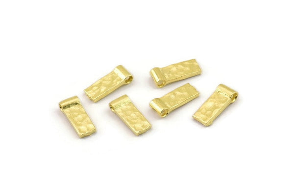 Brass Spacer Beads, Raw Brass Spacer Beads, Hammered Rectangle Brass Spacer Beads (8x3mm) N2479