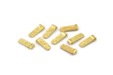 Brass Spacer Beads, Raw Brass Spacer Beads, Hammered Rectangle Brass Spacer Beads (10x3mm) N2467