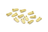Brass Spacer Beads, Raw Brass Spacer Beads, Hammered Rectangle Brass Spacer Beads (8x3mm) N2474