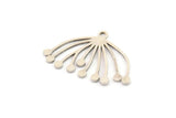 Silver Dandelion Charm, 12 Antique Silver Plated Brass Taraxacum Charms With 1 Loop (24x16x0.60mm) A3160 H0578