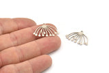 Silver Dandelion Charm, 12 Antique Silver Plated Brass Taraxacum Charms With 1 Loop (24x16x0.60mm) A3160 H0578
