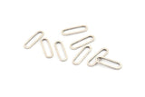Gümüş Oval Bağlantı Parçası, 24 Antik Gümüş Kaplama Pirinç Oval Bağlantı Parçası, Tılsımlar, Bulgular (15x4,5x1 mm) E002