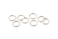 12mm Jump Rings - 24 Antique Silver Plated Brass Jump Rings (12x1.2mm) A0373