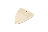 Silver Triangle Charm, 12 Antique Silver Plated Brass Triangle Charms With 1 Holes (18x16mm) n0676