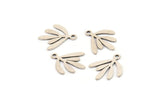 Silver Leaf Charm, 12 Antique Silver Plated Brass Leaf Charms With 1 Loop, Charm Pendants (18x17x0.60mm) A3578 H0897