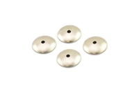 Silver Bead Cap, 50 Antique Silver Plated Brass Bead Caps (10mm) Brs 99 A0229