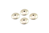 Silver Bead Cap, 50 Antique Silver Plated Brass Bead Caps (10mm) Brs 99 A0229