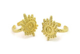 Brass Eye Ring, Raw Brass Eye Rings, Adjustable Rings, Evil Eye Rings - N2530