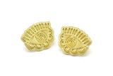Brass Eye Earring, Raw Brass Eye Stud Earrings, Evil Eye Earrings (20x16mm) N2504