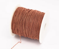 1mm Copper Chain, 5 M Copper Brass Faceted Ball (1mm) Chain - W81 ( Z048 )