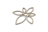 Steel Flower Charm, Stainless Steel Flower Charms, Charm Pendants, Findings (31.5x29x0.80mm) SMP1267 A3822