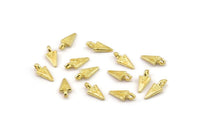 Brass Triangle Charm, Bracelet Findings, Bracelet Charms, Mini Spikes, Mini Triangle Charms, Bracelet And Necklace Findings (9x4mm) N2451