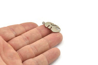 Steel Face Charm, Stainless Steel Face Charms With 1 Loop, Pendants, Earrings, Findings (25x13x0.80mm) SMP1318