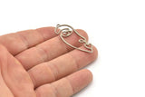 Steel Face Charm, Stainless Steel Face Charms With 1 Loop, Pendants, Earrings, Findings (41x17x0.80mm) SMP1312