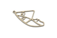 Steel Face Charm, Stainless Steel Face Charms With 1 Loop, Pendants, Earrings, Findings (39x20x0.80mm) SMP1314