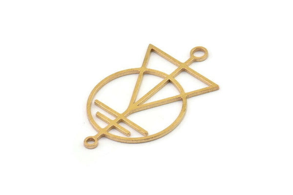 Brass Triangle Charm, Raw Brass Geometric Charms, Brass Earring Charms, Brass Charms for Jewelry Making (33x19x0.80mm) SMP1291
