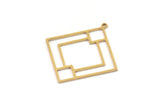 Brass Geometric Charm, Raw Brass Rhombus Charms, Brass Earring Charms, Brass Charms for Jewelry Making (35x32x0.80mm) SMP1329