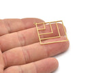 Brass Geometric Charm, Raw Brass Rhombus Charms, Brass Earring Charms, Brass Charms for Jewelry Making (38x37x0.80mm) SMP1297