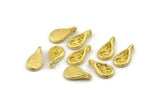 Brass Drop Charm, Bracelet Findings, Bracelet Charms, Brass Pendants, Raw Brass Bracelet And Necklace Findings (13x7mm) N2447