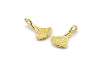 Brass Leaf Charm, Raw Brass Leaf Charms With 1 Loop, Charm Earrings, Bracelet Findings (13x8mm) N2454