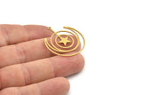 Brass Star Charm, Raw Brass Star Charms With 1 Loop, Charm Pendants (32x29x0.60mm) SMP1309