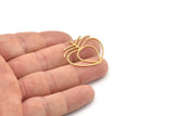 Brass Apple Charm, Raw Brass Apple Charms With 1 Loop, Charm Pendants, Findings (29x0.80mm) SMP1346