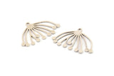 Silver Dandelion Charm, 12 Antique Silver Plated Brass Taraxacum Charms With 1 Loop (24x16x0.60mm) A3160 H0578