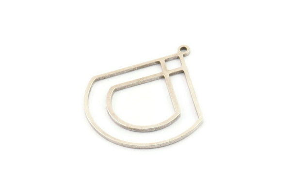 Silver Charm, 12 Antique Silver Brass, Silver Pendants, Charm Pendants, Silver Charms With 1 Loop (29x26x0.80mm) SMP0040 A2646
