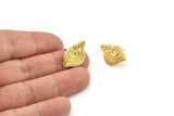 Brass Eye Earring, Raw Brass Eye Stud Earrings (22x14x1.5mm) N2514