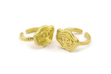 Brass Eye Ring, Raw Brass Eye Rings, Adjustable Rings, Evil Eye Rings - N2506