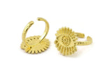 Brass Eye Ring, Raw Brass Eye Rings, Adjustable Rings, Evil Eye Rings - N2509