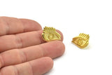Brass Eye Earring, Raw Brass Eye Stud Earrings, Evil Eye Earrings (20x15mm) N2527